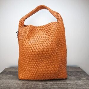 Vegan leather woven Bag
